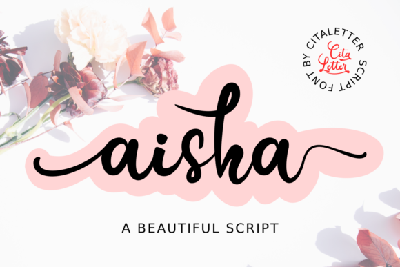 Aisha Script: A Whimsical Cursive Font for Luxurious Design Projects