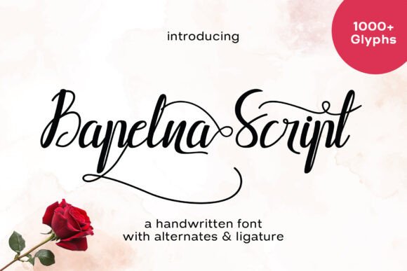 Bapelna Script: A Modern Handwritten Font for Creative Professionals